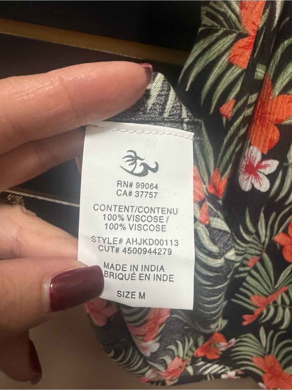 NWT Honolua Surf Co Hawaiian Floral Mini Dress Black Medium - Picture 4 of 5